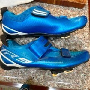 SHIMANO TR9 MENS ROAD CYCLING SHOES EUR 44 US SIZE 9.7 - BLUE